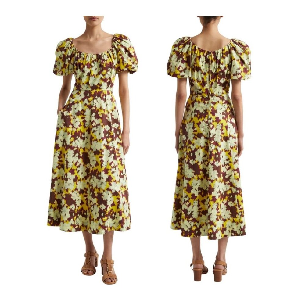 ULLA JOHNSON Imara Dress in Acacia, Size 4, NWT
